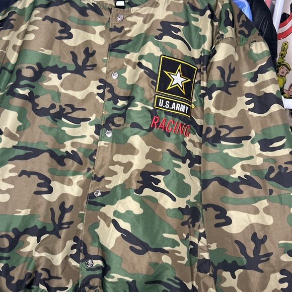 Vintage US Army NASCAR Jacket Black and Yellow - Picture 6 of 8